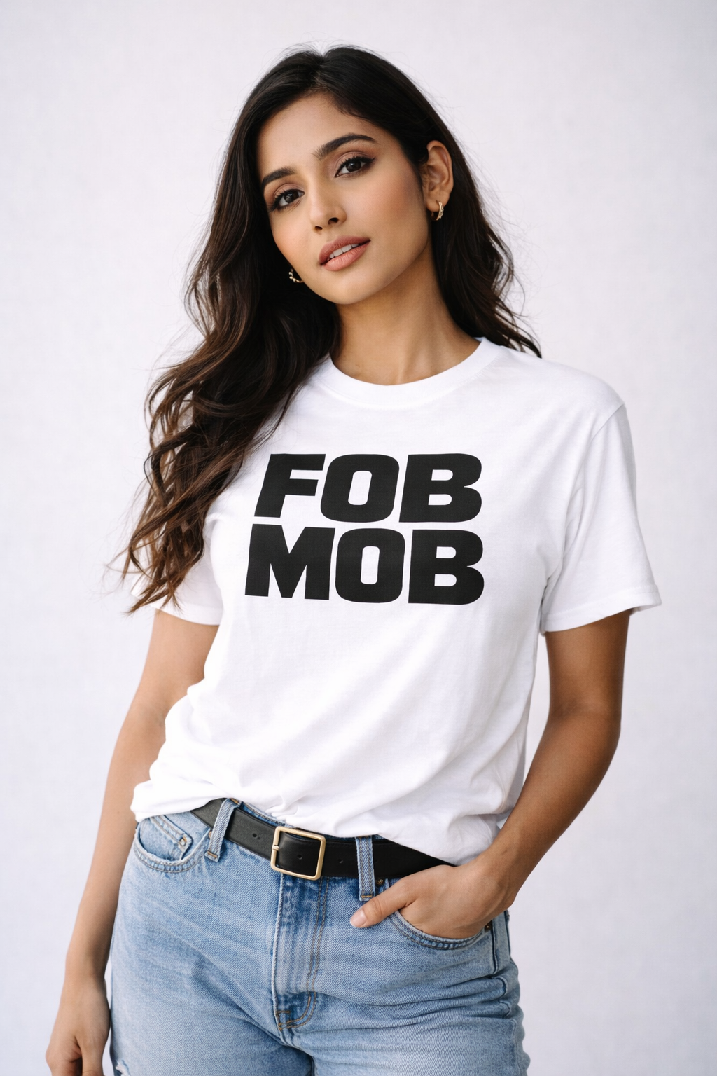 FOB MOB Women Graphic T-Shirt – Bold Streetwear Statement Tee