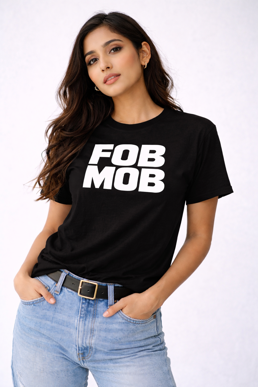 FOB MOB Women Graphic T-Shirt – Bold Streetwear Statement Tee